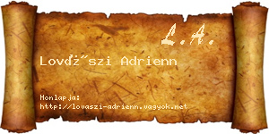 Lovászi Adrienn névjegykártya